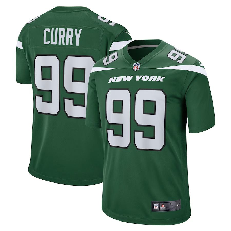 Men New York Jets 99 Vinny Curry Nike Gotham Green Game NFL Jersey